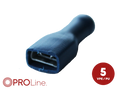 kabelschoen 5stuks 6.3x0.8 blauw in blister