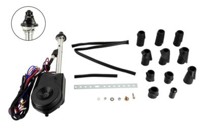 ACV Electrische telescoop antenne AM/FM voor spatscherm - Zwart