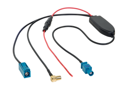 Antenne Splitter AM / FM / DAB+ Fakra(m)>Fakra(f)/SMB(f)