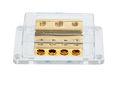 Power distribution block (gold) 1x50mm² + 2x20mm² / 4x20mm²