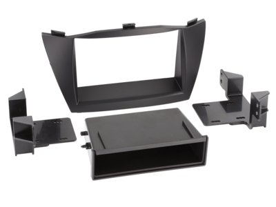 2-DIN Paneel Hyundai iX35 met Pocket 2010-2013 - Zwart