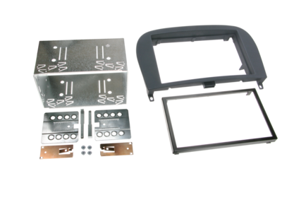 2-DIN Paneel Mercedes Benz SL-Klasse(R230) 2001-2011 - Rubbertouch Zwart