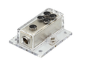 Power distribution block (silver) 1x20 mm² in / 4x10 mm² out