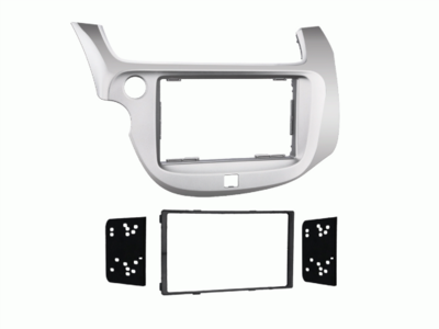 2-DIN radiopaneel Honda Fit/Jazz(GE) 2008-2015 zilver