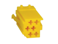 Mini ISO plug 6-Pin male Geel (Bulk)
