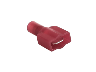 Vlakke stekker volledig geïsoleerd rood 0,5-1,5 mm / breedte 6,3 mm Type2