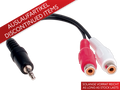 Stereo jack 3,5mm Stereo naar Cinch connector 0.2meter