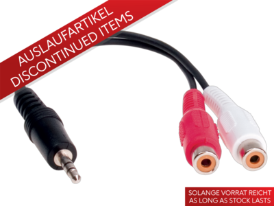 Stereo jack 3,5mm Stereo naar Cinch connector 0.2meter