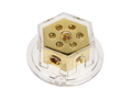 Power distribution block (gold) 2x50 mm² in / 4x20 mm²