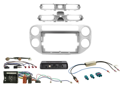 ACV - 9" Kit VW Tiguan 06/2011-04/2016 zilver i-dapter/Antenne - 2-DIN Kit - artikel 691320-98-2