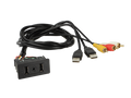 Universal USB/RCA port->2x USB/1x AUX