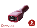 kabelschoen 5stuks 6.3x0.8 rood in blister