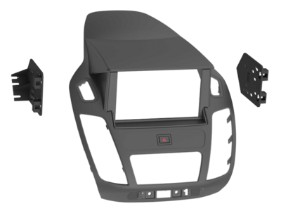 2-DIN Paneel Ford Transit Connect / Tourneo Connect - Zwart
