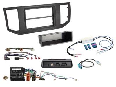 2-DIN Inbouw-KIT VW Crafter/ Grand California - MAN TGE 2017-2025 Zwart