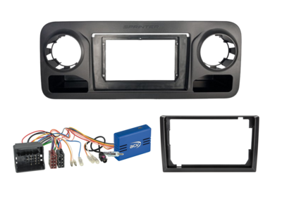2-DIN inbouwkit voor 10-inch radio Mercedes-Benz Sprinter 2018+ CAN Bus/antenne – afbeelding 1