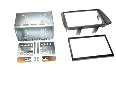 2-DIN Paneel Fiat Panda (169) 2003-2012 - Anthraciet