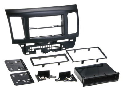 2-DIN Paneel Mitsubishi Lancer (CY0) | 2007-2018 | - Zwart