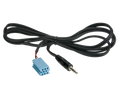 Stereo jack 3.5mm Stereo naar Mini-ISO (Blauw) 1.25meter