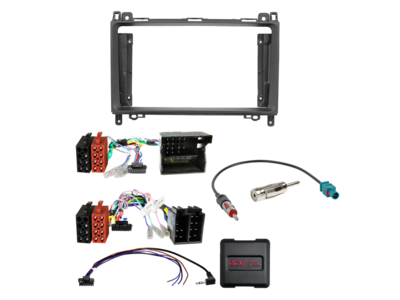 ACV - 9" Kit Mercedes voertuigen ISO/Mini-ISO/Quadlock SWC/antenne - 2-DIN Kit - artikel 691190-90-1