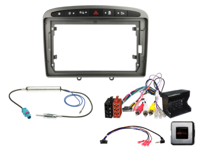 ACV - 9" Kit Peugeot 308 2007-2015 grijs RD4 SWI - 2-DIN Kit - artikel 691041-90-2-2