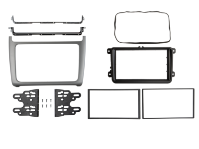 2-DIN frame VW Polo 2014-2017 Zilver