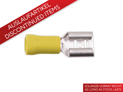 Vlakstekker Geel 2.5 - 6.0 mm²/ Breedte 6.3mm (100 items)