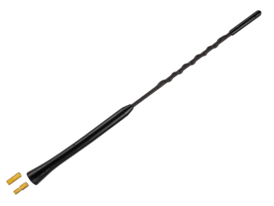 Antenne spriet 16V "low noise" AM/FM 28cm, met M5 en M6 verloopjes
