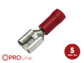 kabelschoen 5 stuks 6.3x0.8 rood in blister