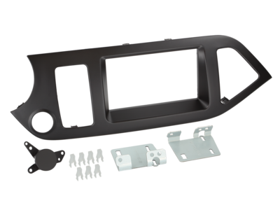 2-DIN Paneel Kia Picanto (TA) 2011-2017 - Zwart