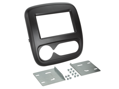 2-DIN Paneel Opel Vivaro (X82) - Renault Trafic (E82-F82) 2014-2018 - Zwart