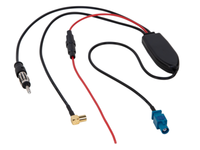 Antenne Splitter AM / FM / DAB+ Fakra(m)>DIN(m)/SMB(f)