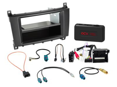 2-DIN Kit met Aflegvak Mercedes Voertuigen SWI/Analoog/Antenne