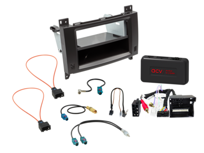 2-DIN Kit met Vak Diverse Mercedes Benz SWI/Analoog/Antenne