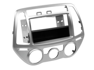2-DIN Paneel met pocket Hyundai i20 2012-2014 - Zilver