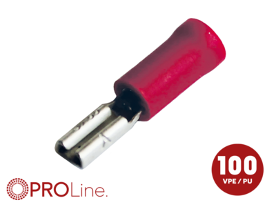 Kabelschoen 2.8x0.8 rood (100stuks) ACV PROLine