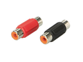 RCA connector female 1 x red / 1 x zwart