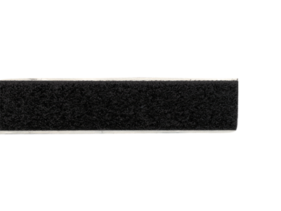 Klittenband Breedte 20 mm / Lengte 25 meter Zwart - zachte zijde