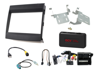 2-DIN Inbouw-KIT Porsche Cayenne zonder Soundsystem 2011-2016 Zwart