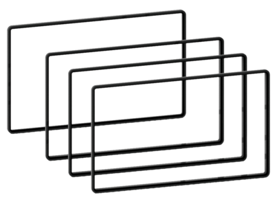 Afstandsraam set 3 x 5 mm / 1 x 2.5mm