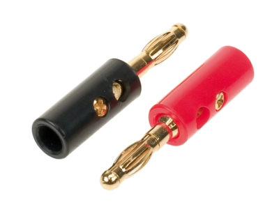 Single Banana plugs 1x red / 1 x black > 10mm²