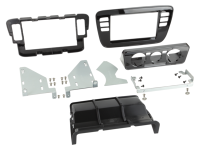 2-DIN Paneel VW up! / Seat Mii / Skoda Citigo 2011-2016 - Piano zwart