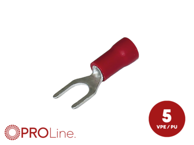 kabelvork 5 stuks 0.5x1.5 m5 rood in blister