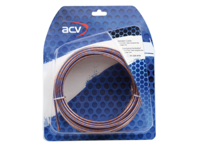 Luidspreker kabel 2 x 2,50 mm transparant blauw 10m