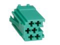 Mini ISO plug 6-Pin male Groen (Bulk)