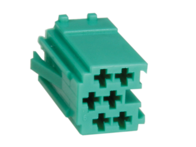 Mini ISO plug 6-Pin male Groen (Bulk)