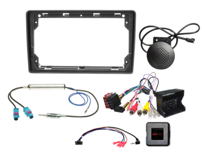 ACV - 9" Kit Citroen/Fiat/Peugeot/Toyota zwart RD4 SWC/PDC - 2-DIN Kit - artikel 691040-91-1-2