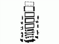 1-DIN Paneel Buick/Cadillac/Chevrolet/GMC -> - Zwart