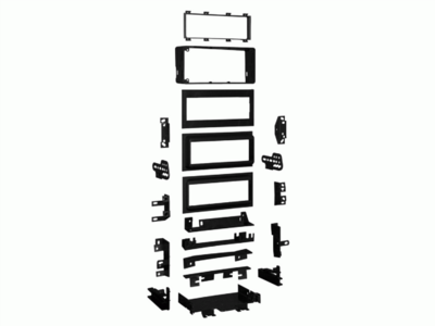 1-DIN Paneel Buick/Cadillac/Chevrolet/GMC -> - Zwart