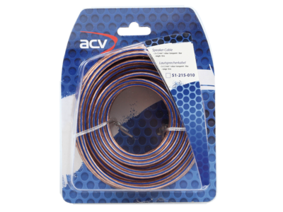 Luidspreker kabel 2 x 1,50 mm transparant blauw 10 Meter