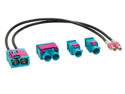 Antenne Adapter Set Dubbel-FAKRA (w) > 1x Dubbel / 2x Enkel
